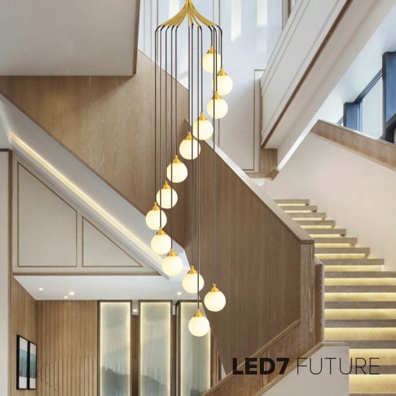 Loft Industry Modern - Gold Grape Chandelier